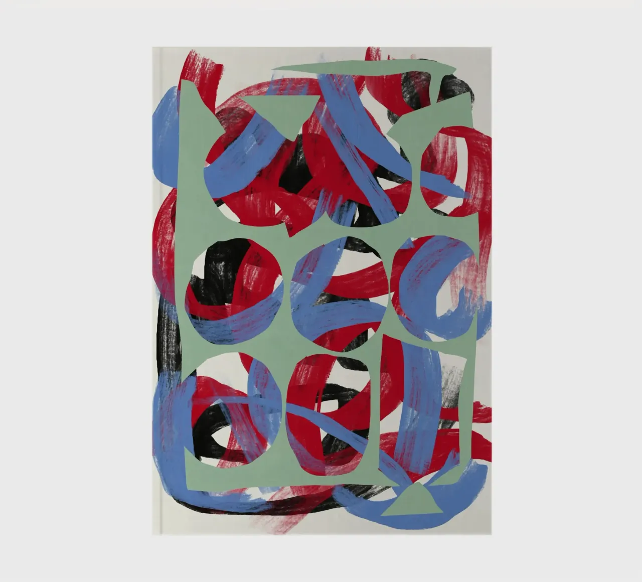 Dry directional strokes abstract 03 notebook by Little Dean