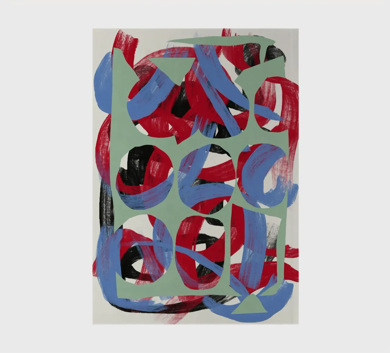 Dry directional strokes abstract 03 notebook by Little Dean