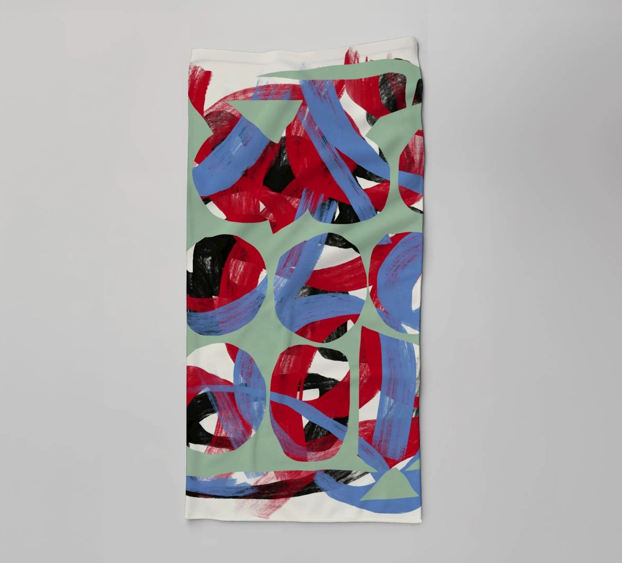 Dry directional strokes abstract 03 towel by Little Dean