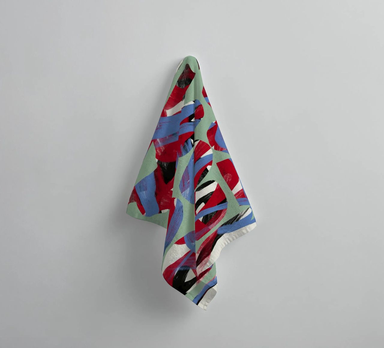 Dry directional strokes abstract 03 towel by Little Dean
