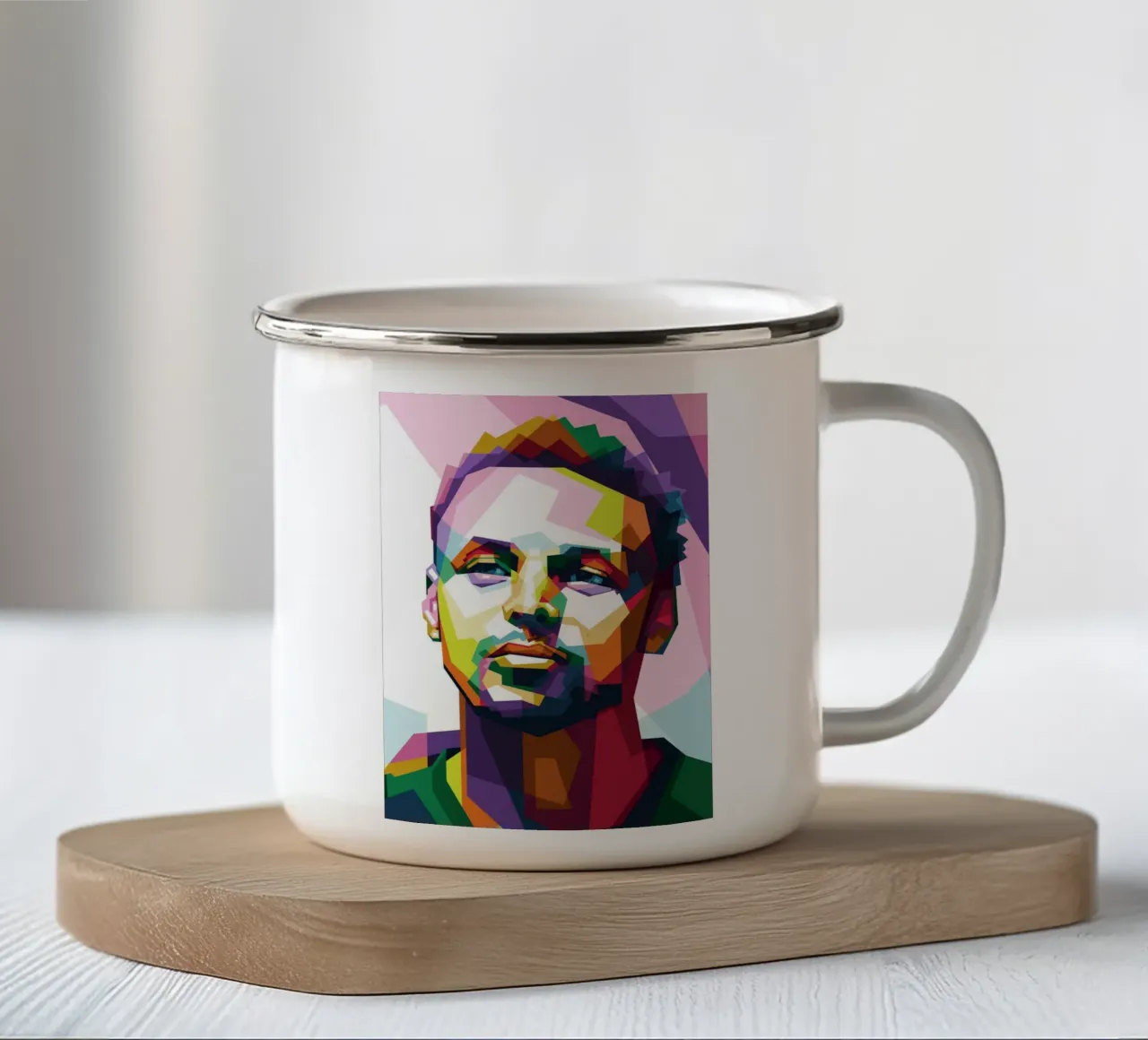 Assassino con la faccia da bambino tazza in smalto da Alkahfsmart