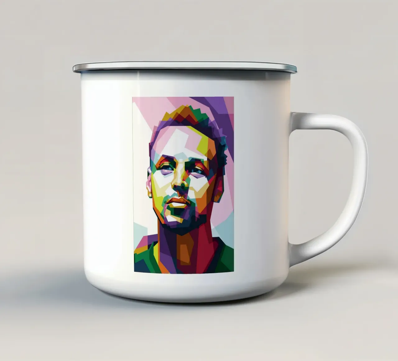 Assassino con la faccia da bambino tazza in smalto da Alkahfsmart