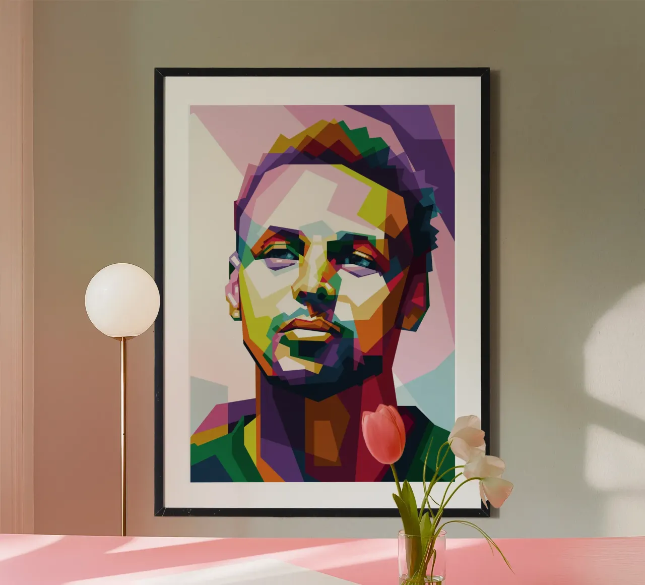 Assassino con la faccia da bambino poster con telaio in alluminio da Alkahfsmart