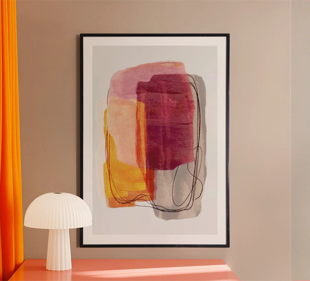 Abstract Brush Strokes 51 Poster von Mareike Böhmer