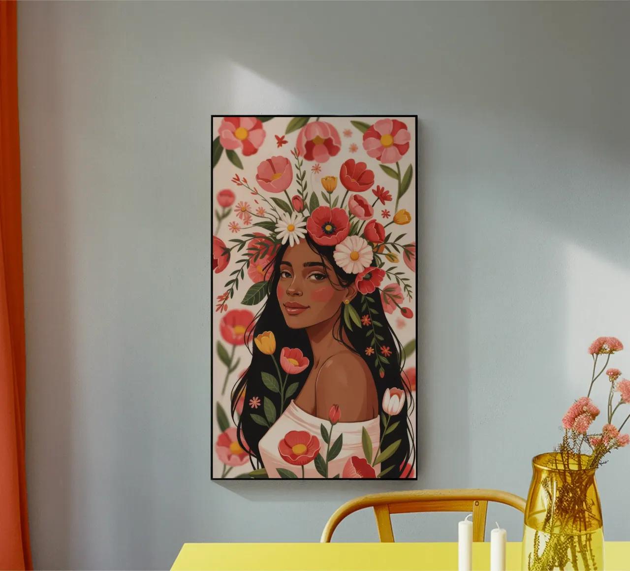 Floral Radiance acrylic glass by Silent Hue