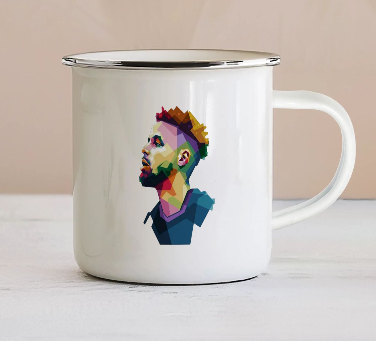 Assassino con la faccia da bambino tazza in smalto da Alkahfsmart