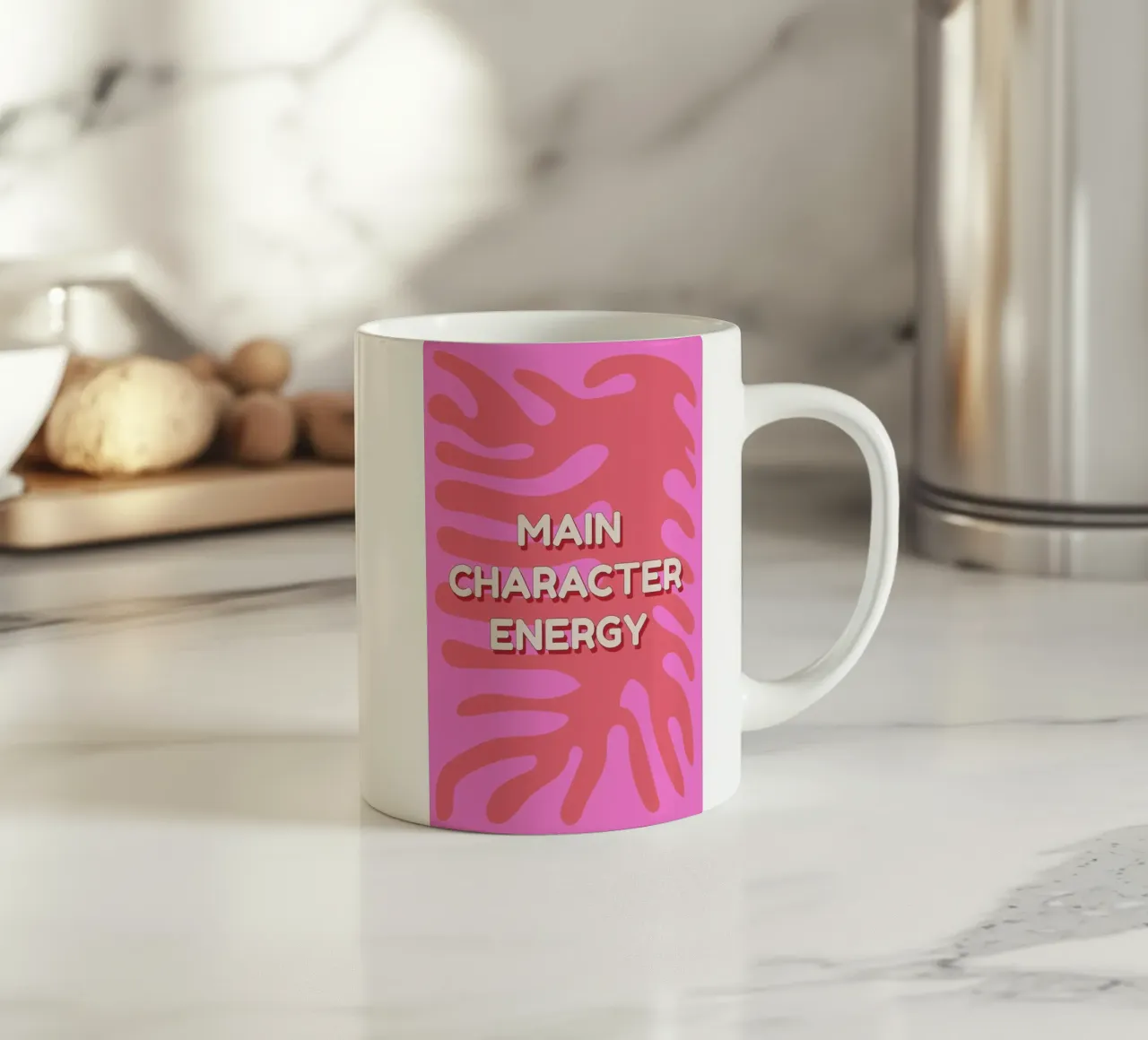 Main Character Energy Keramik Tasse von Studio One