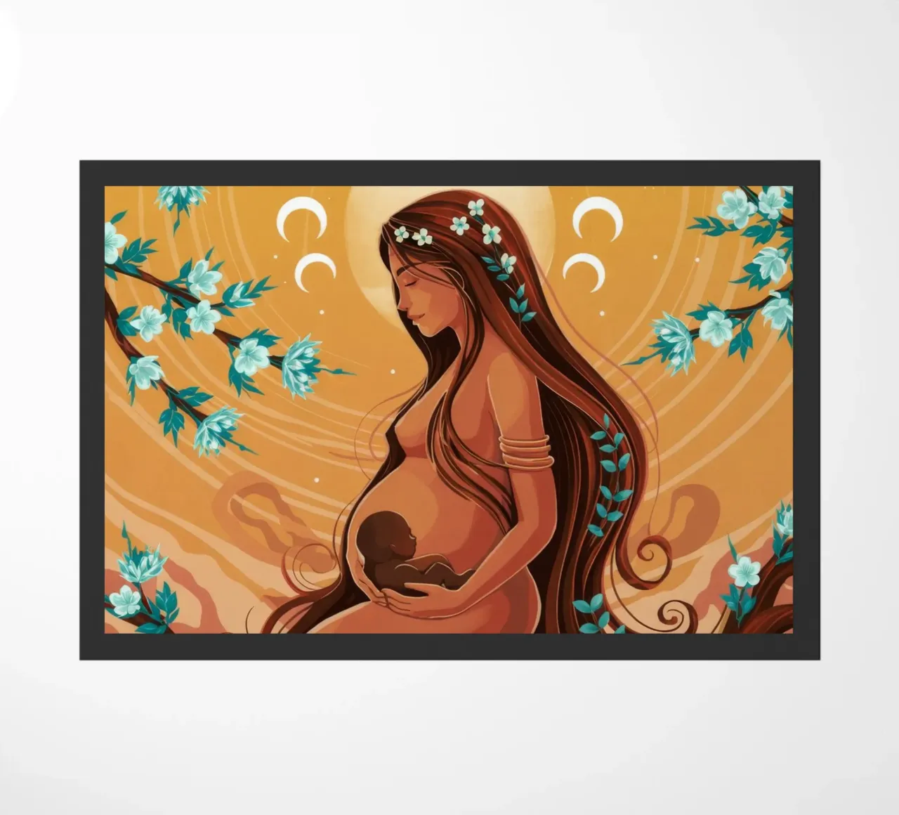 Die himmlische Mutter Fußmatte von Silent Hue