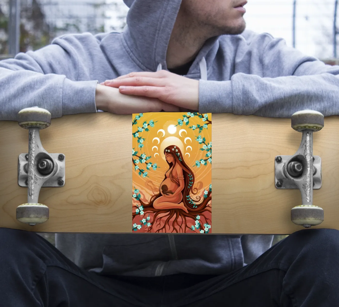 Hemelse Moeder sticker van Silent Hue