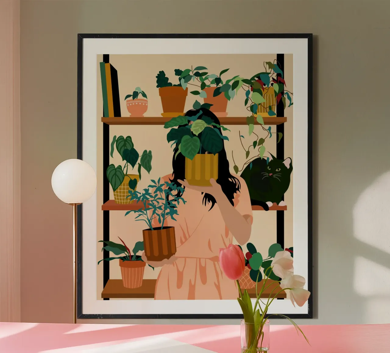 Oasi in vaso poster con telaio in plastica da Kintsugi99