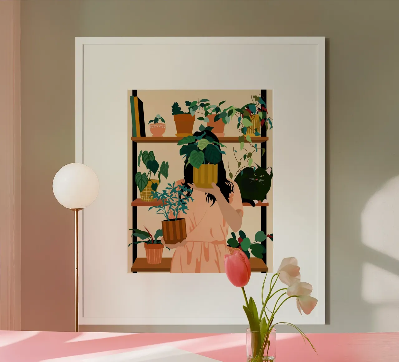 Oasi in vaso poster con telaio in plastica da Kintsugi99