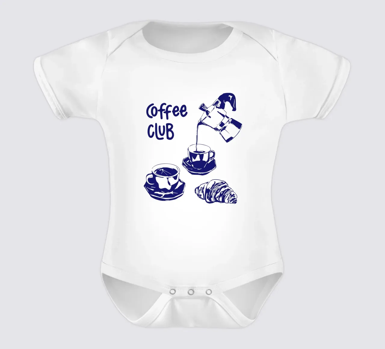 Coffee Club short-sleeve baby romper by EDMPROJECT