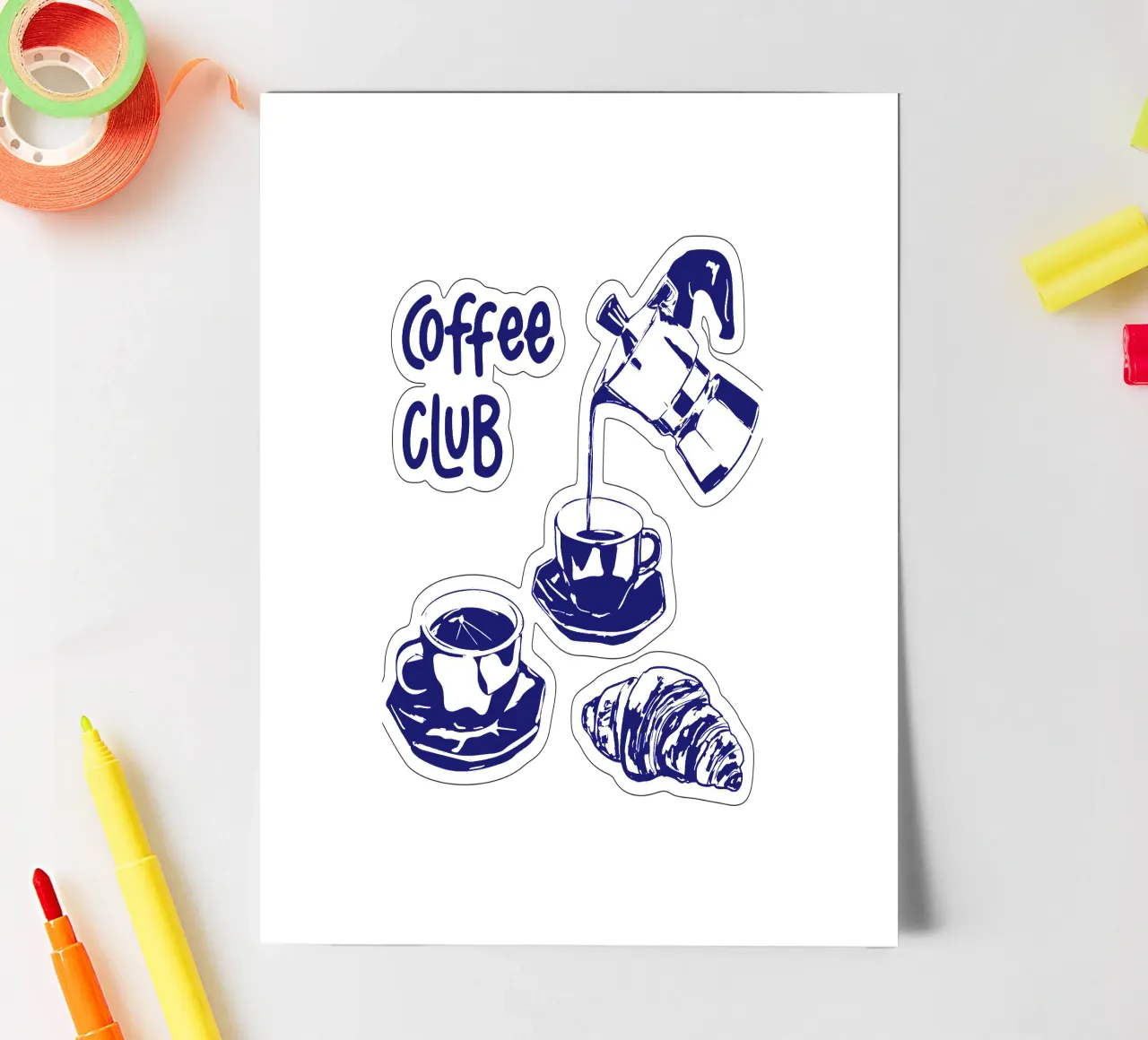 Coffee Club sticker sheet by EDMPROJECT