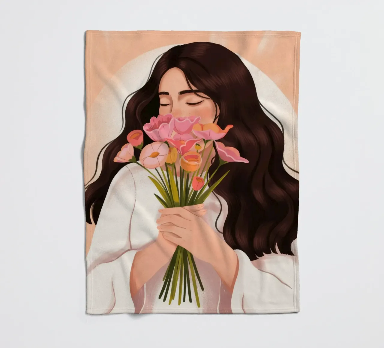 Abbraccio di fiori teneri coperta in pile da Silent Hue