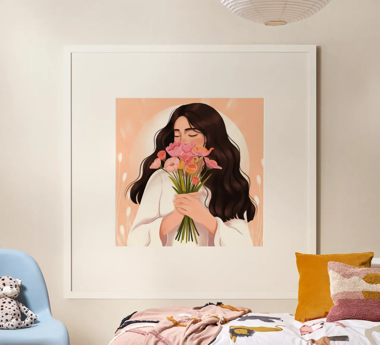 Abbraccio di fiori teneri carta hahnemühle da Silent Hue