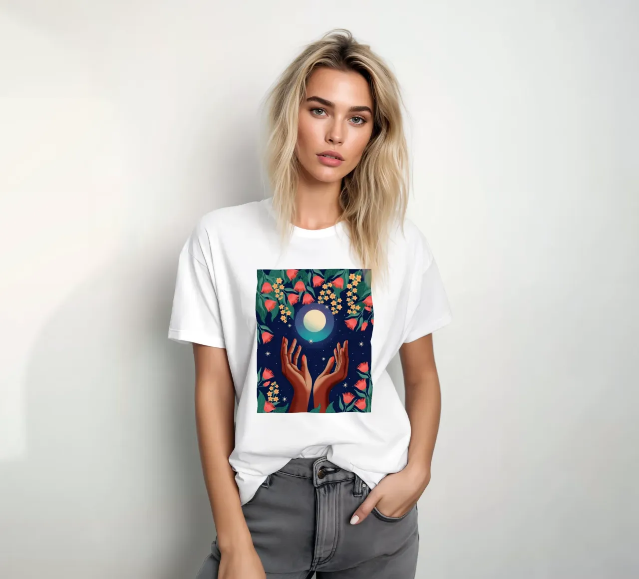 Mani mistiche al chiaro di luna t-shirt da Silent Hue