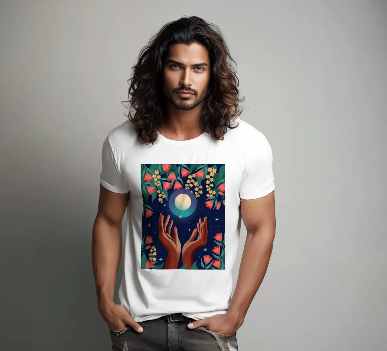 Mani mistiche al chiaro di luna t-shirt da Silent Hue
