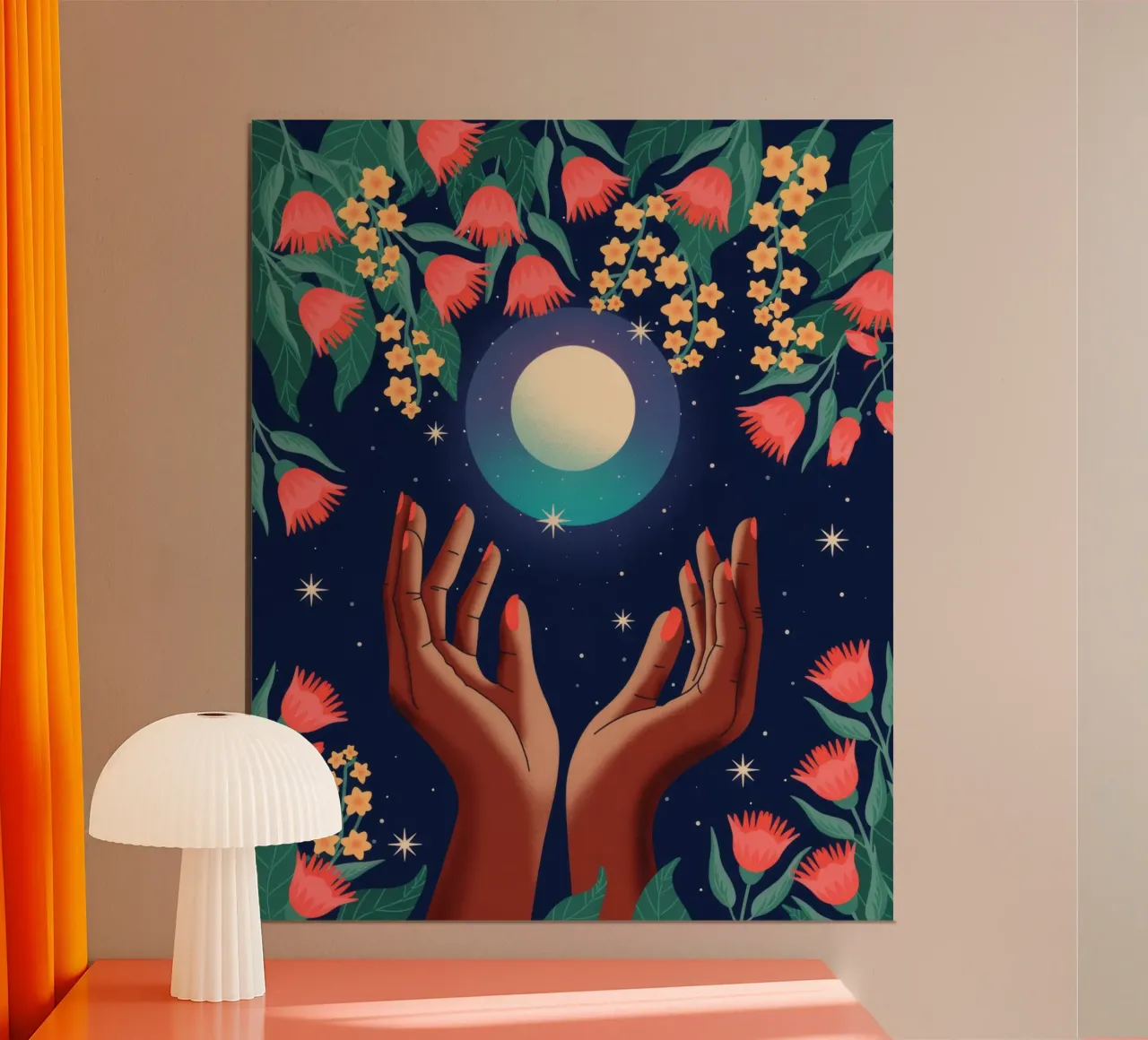 Mani mistiche al chiaro di luna carta hahnemühle da Silent Hue