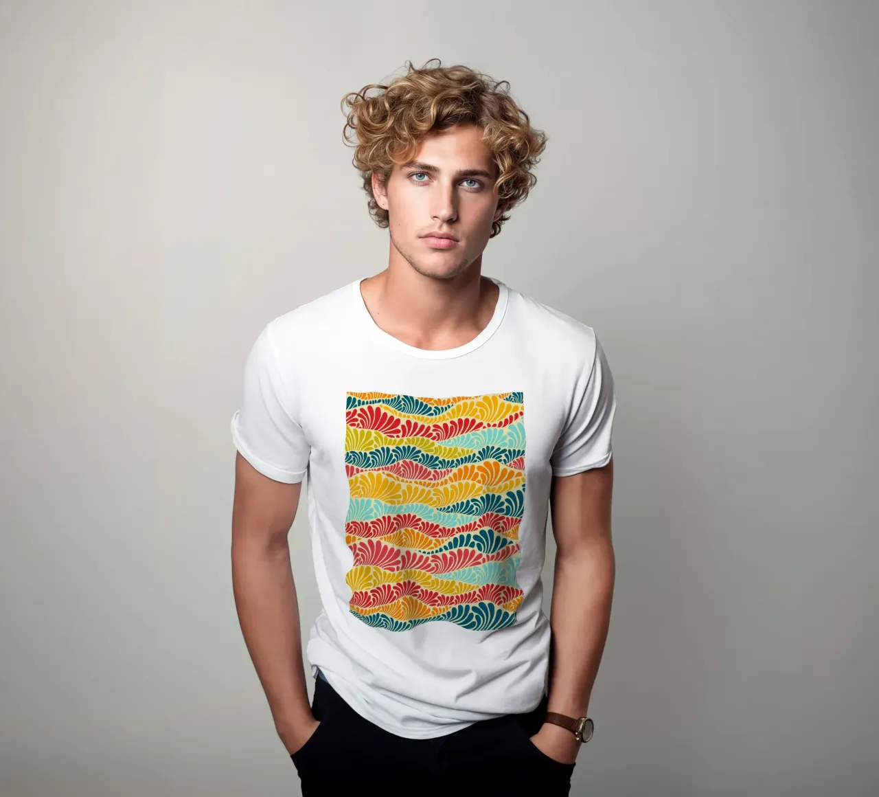 Leafy Mosaic t-shirt by Kintsugi99