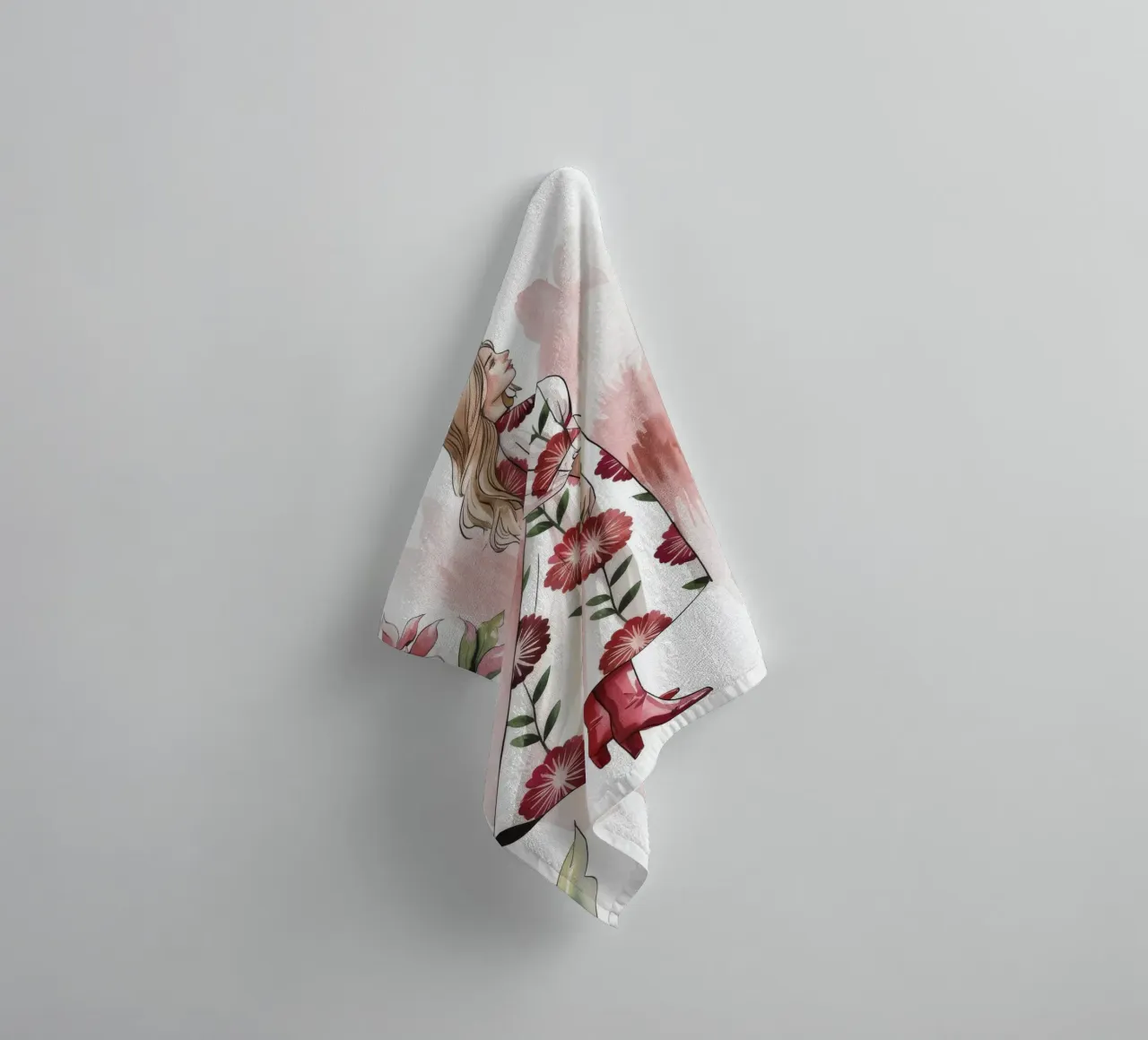 Elegant Floral Walk towel by Silent Hue