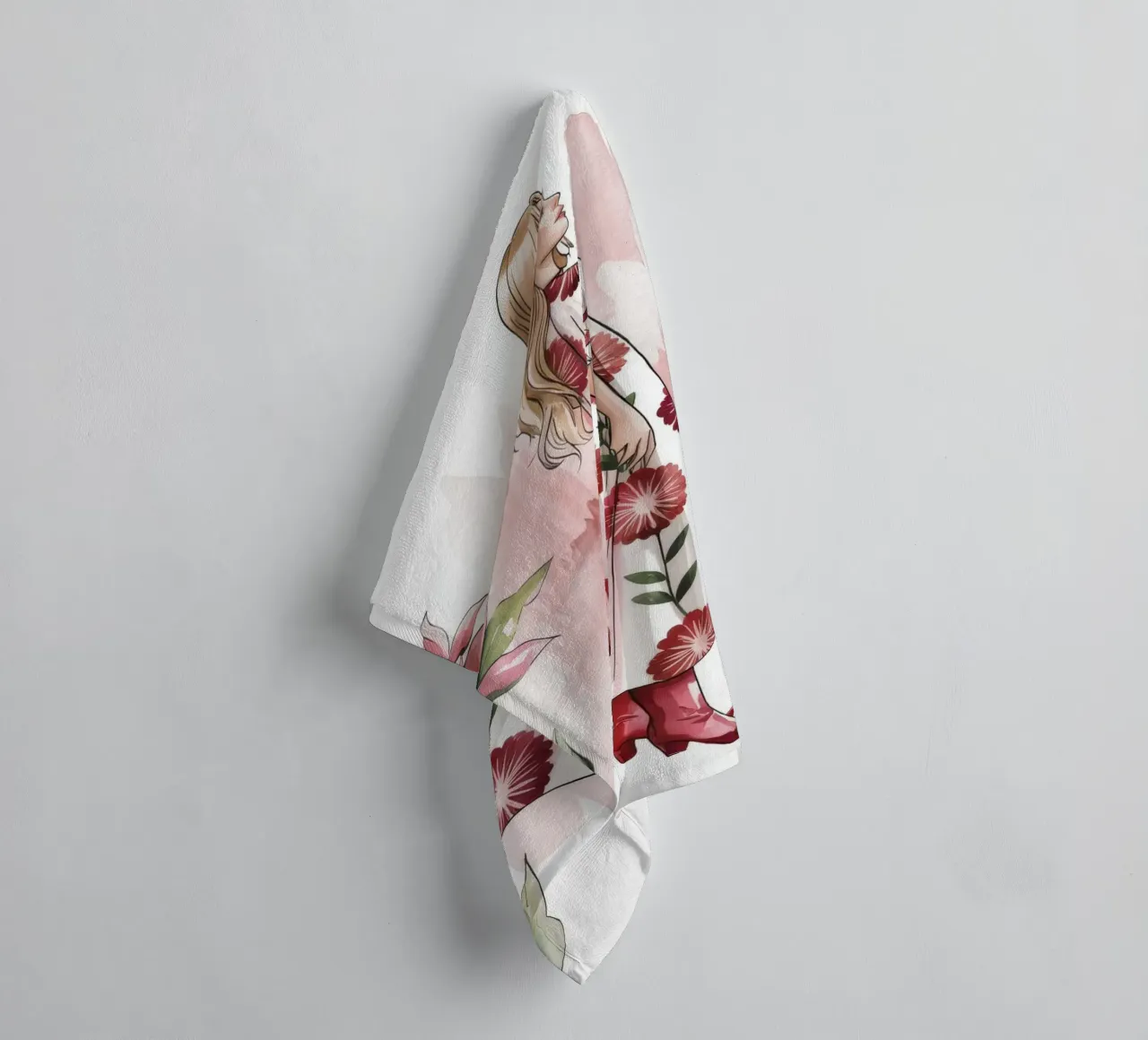 Elegant Floral Walk towel by Silent Hue