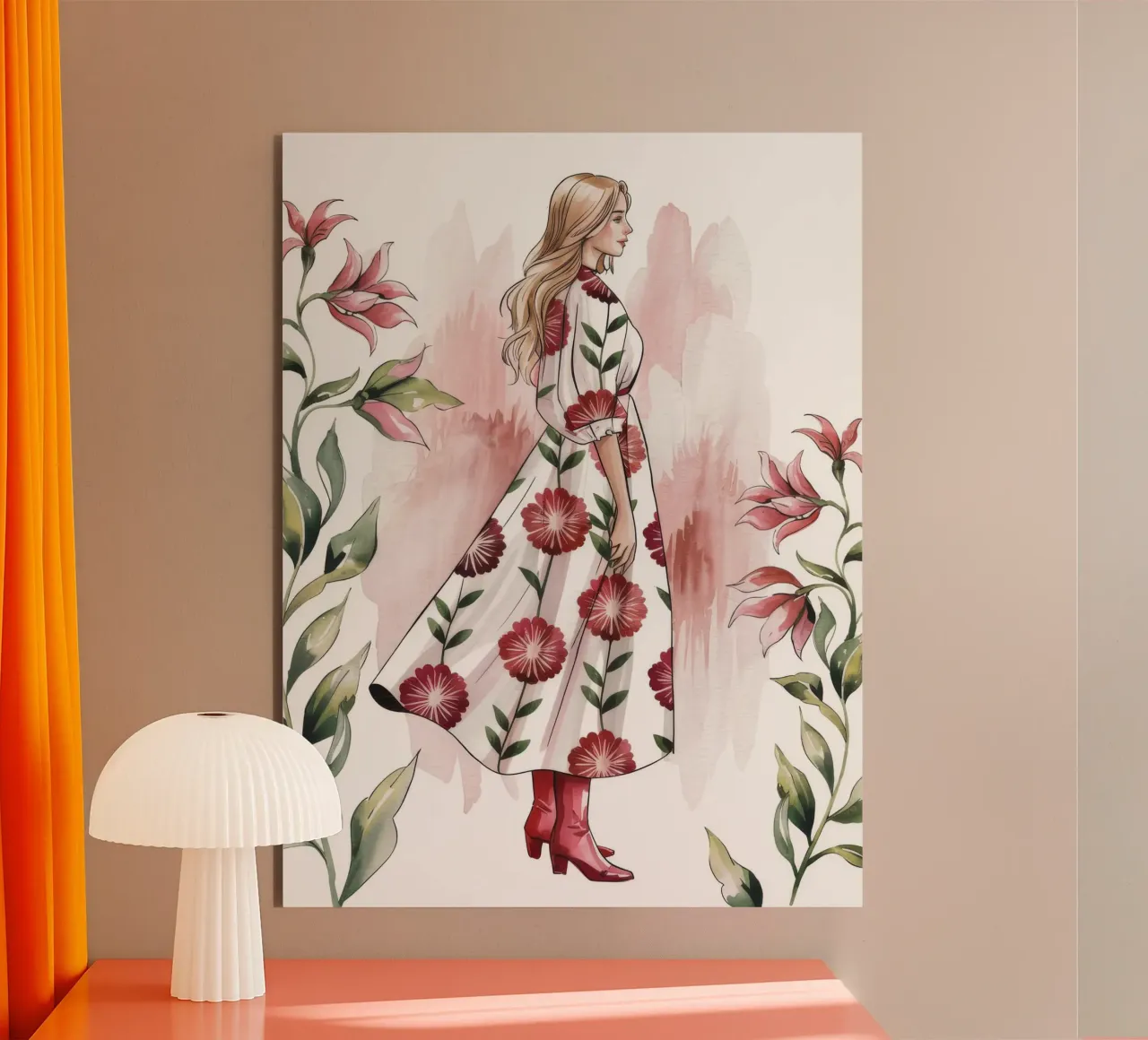 Elegant Floral Walk alu-dibond by Silent Hue