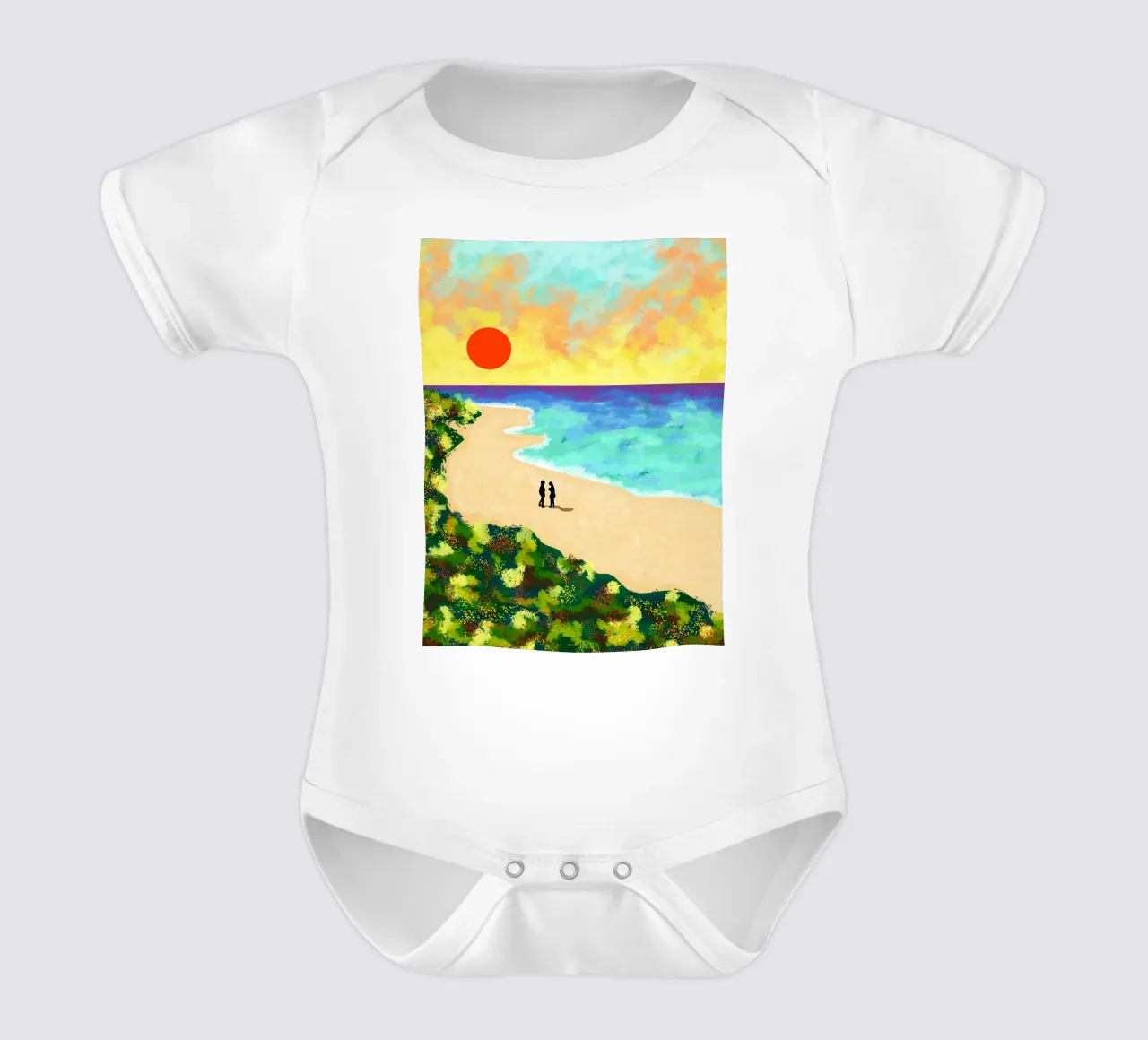 Bagliore d'oro body neonato maniche corte da Kintsugi99