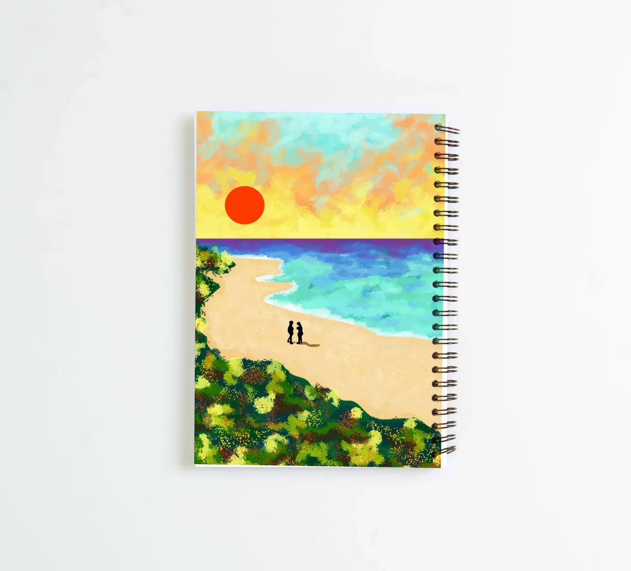 Golden Glow spiral notebook by Kintsugi99