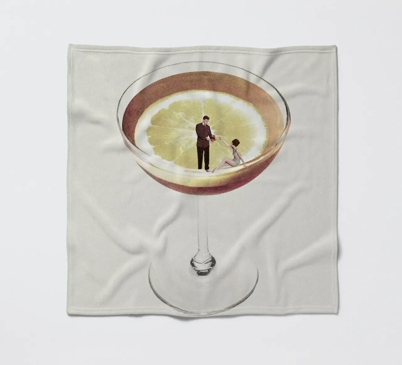 My Drink Needs A Drink fleece blanket by Maarten Léon