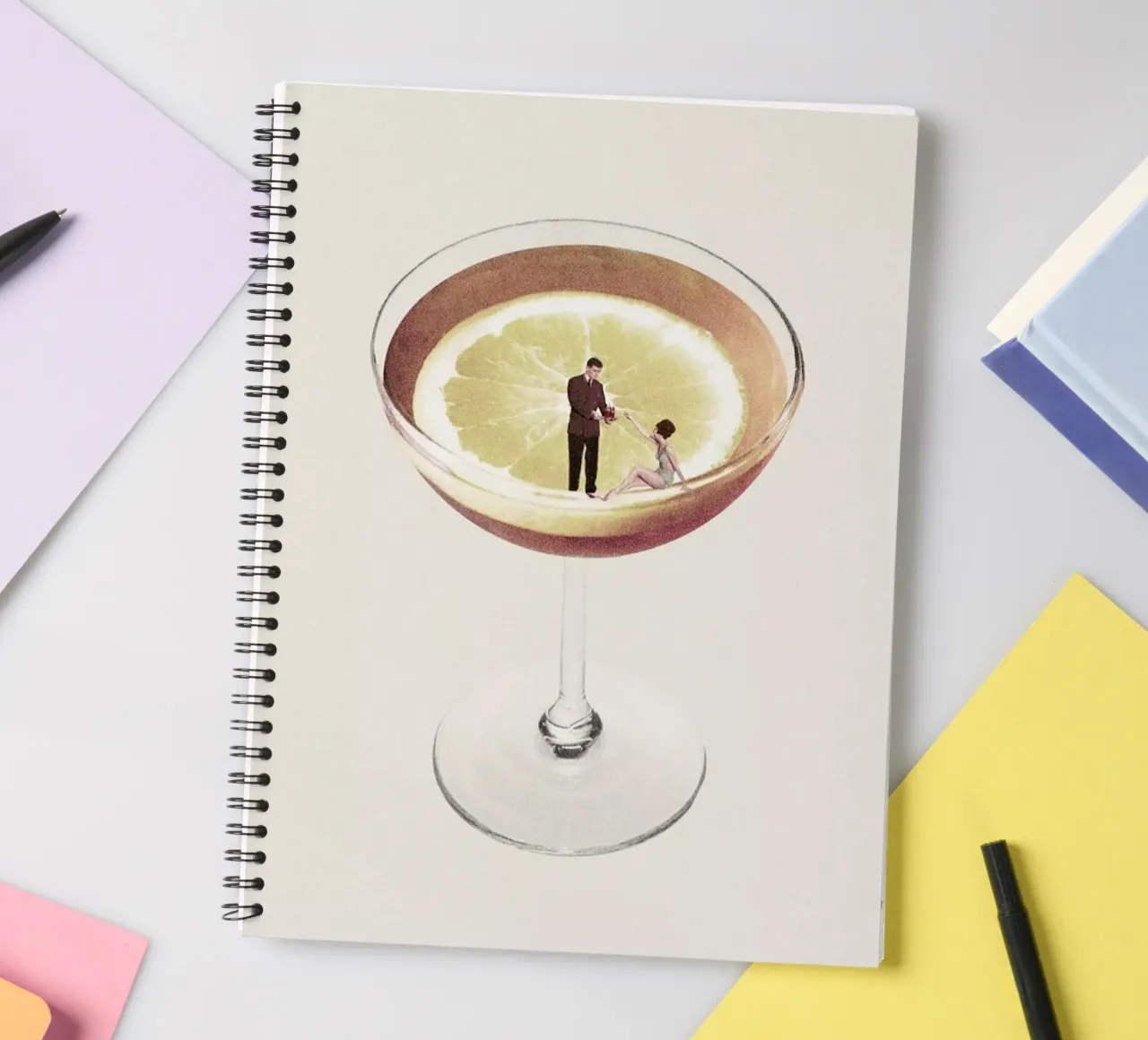 My Drink Needs A Drink spiral notebook by Maarten Léon