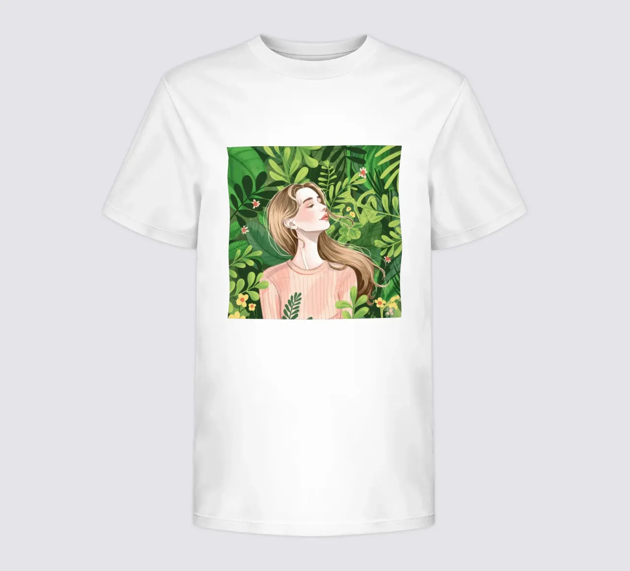 Verdant Leaf Whisper kinder t-shirt van Silent Hue