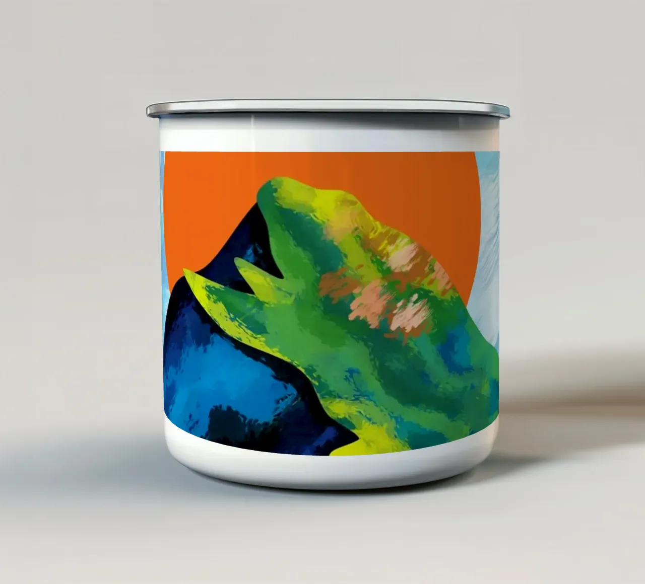 Orizzonte luminoso tazza in smalto da Kintsugi99