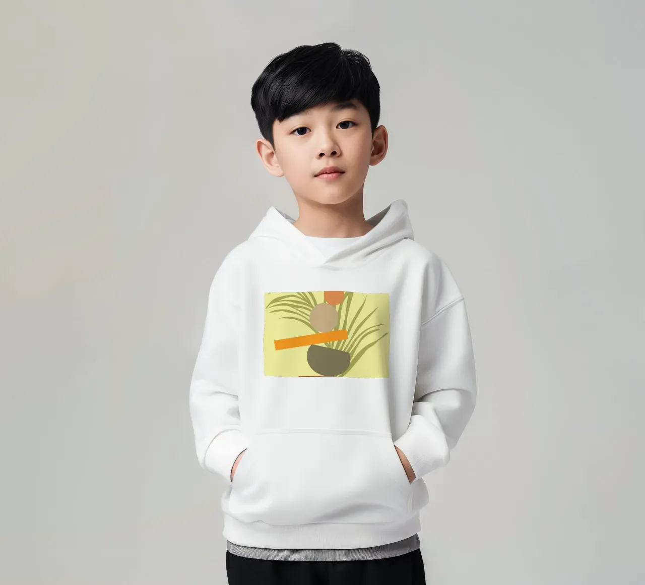 Abstract Botanical Delight kids hoodie by Kintsugi99
