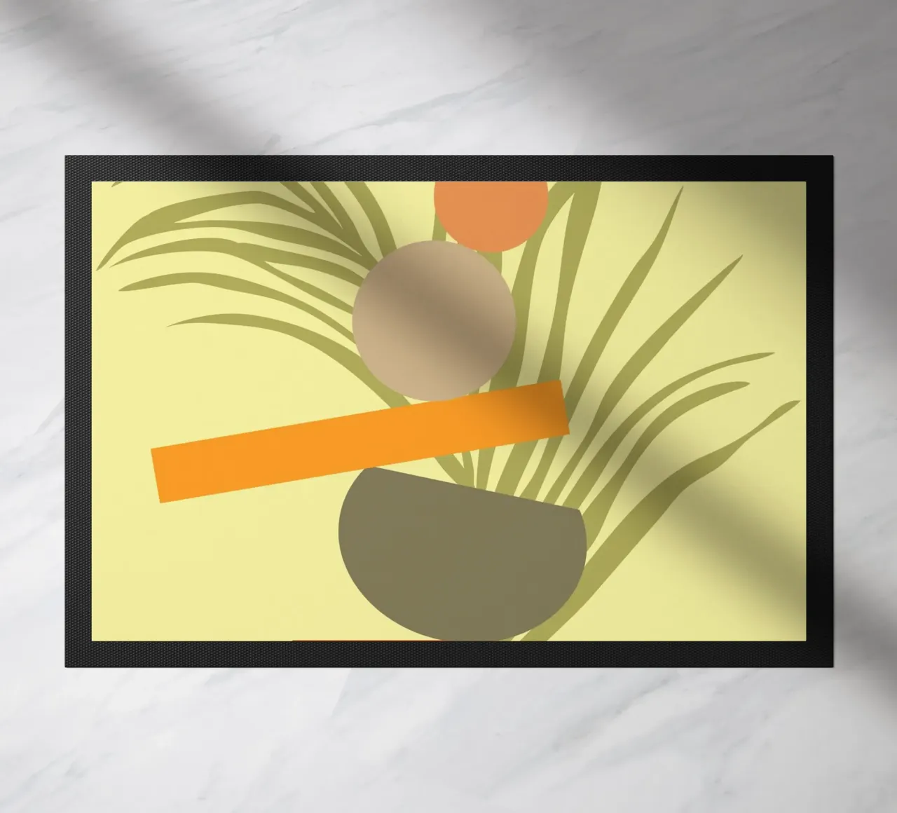Abstract Botanical Delight doormat by Kintsugi99