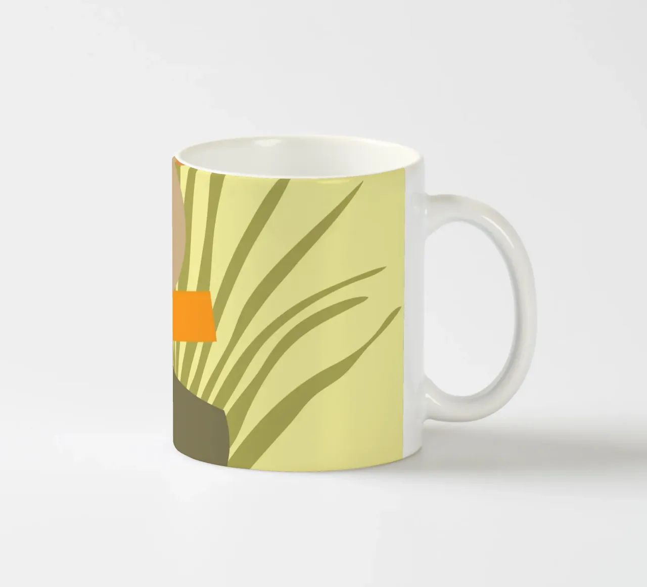 Abstract botanisch genot keramische mok van Kintsugi99