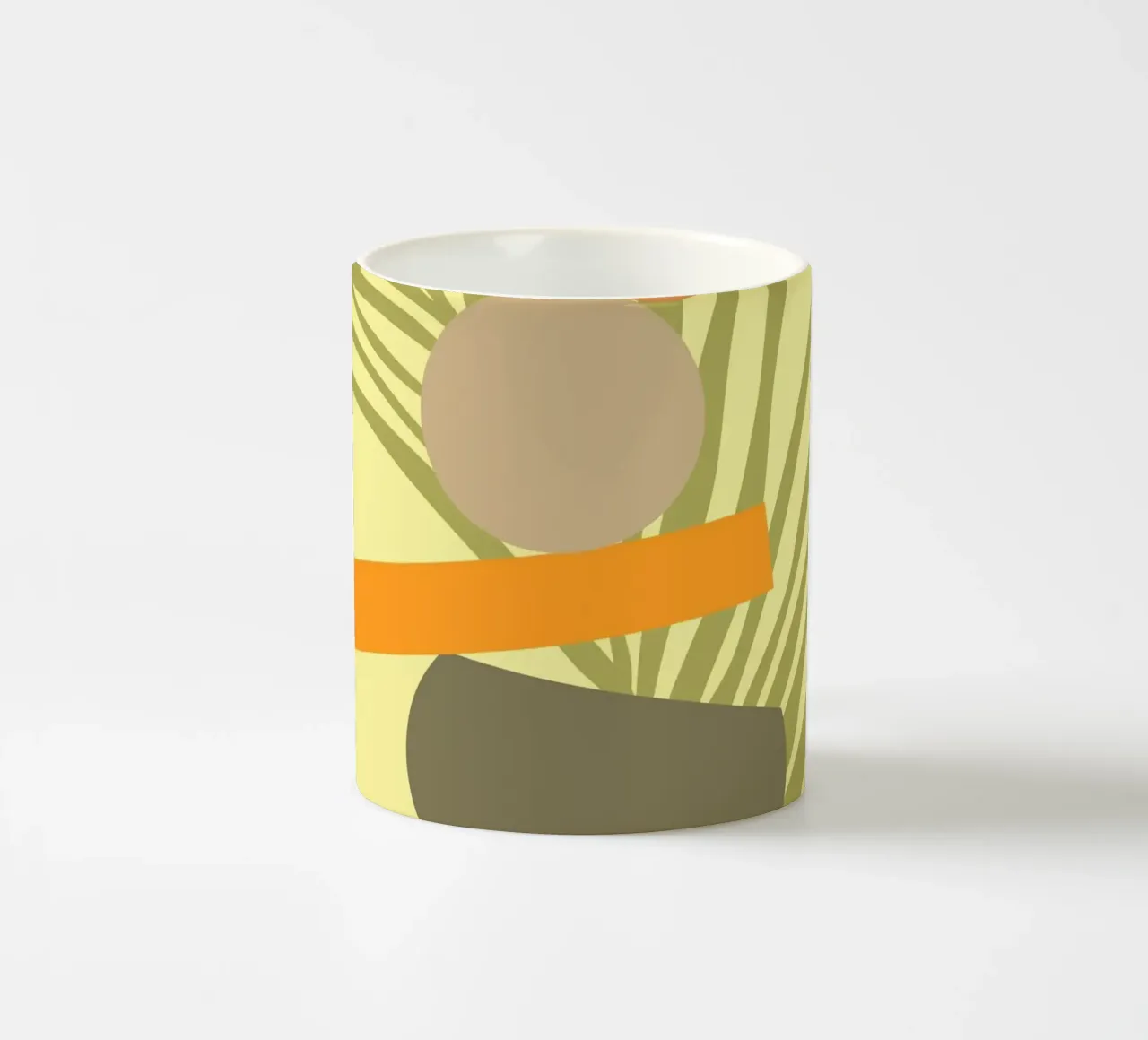 Abstract botanisch genot keramische mok van Kintsugi99