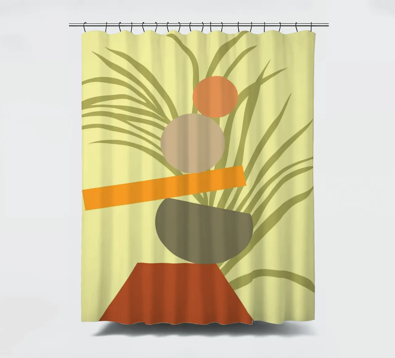 Abstraktes botanisches Vergnügen Duschvorhang von Kintsugi99