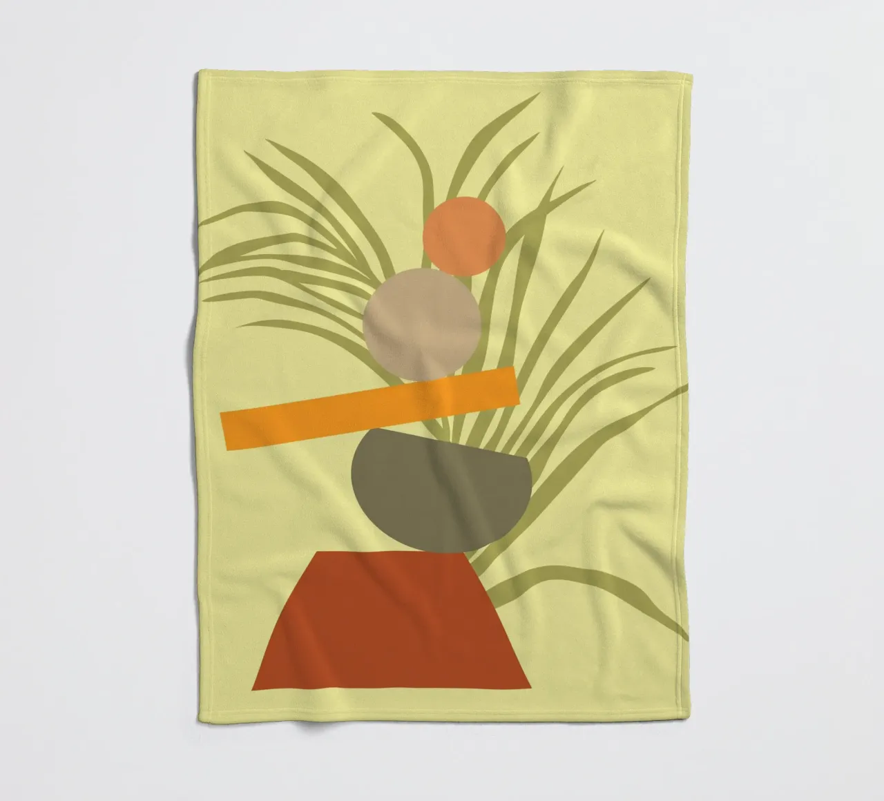 Abstraktes botanisches Vergnügen Fleecedecke von Kintsugi99