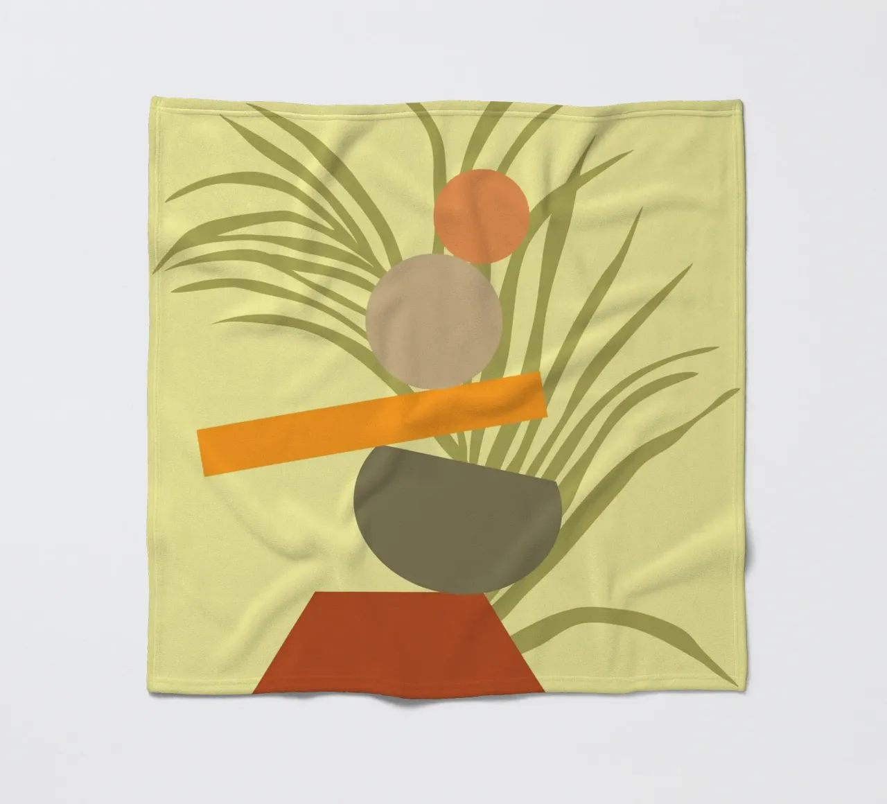 Abstraktes botanisches Vergnügen Fleecedecke von Kintsugi99