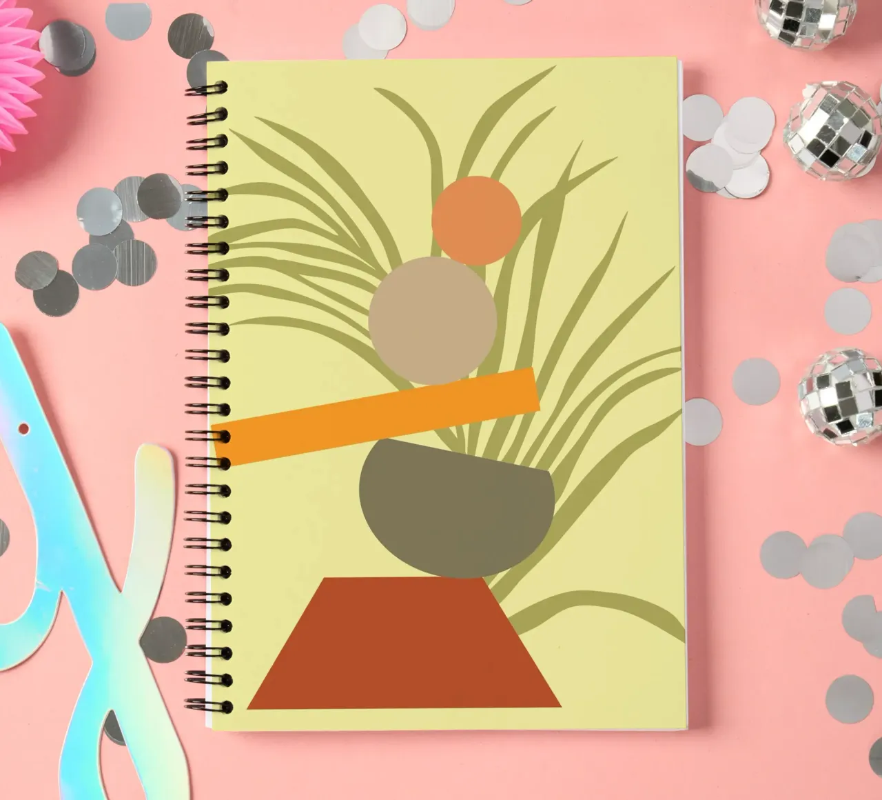 Abstract Botanical Delight spiral notebook by Kintsugi99