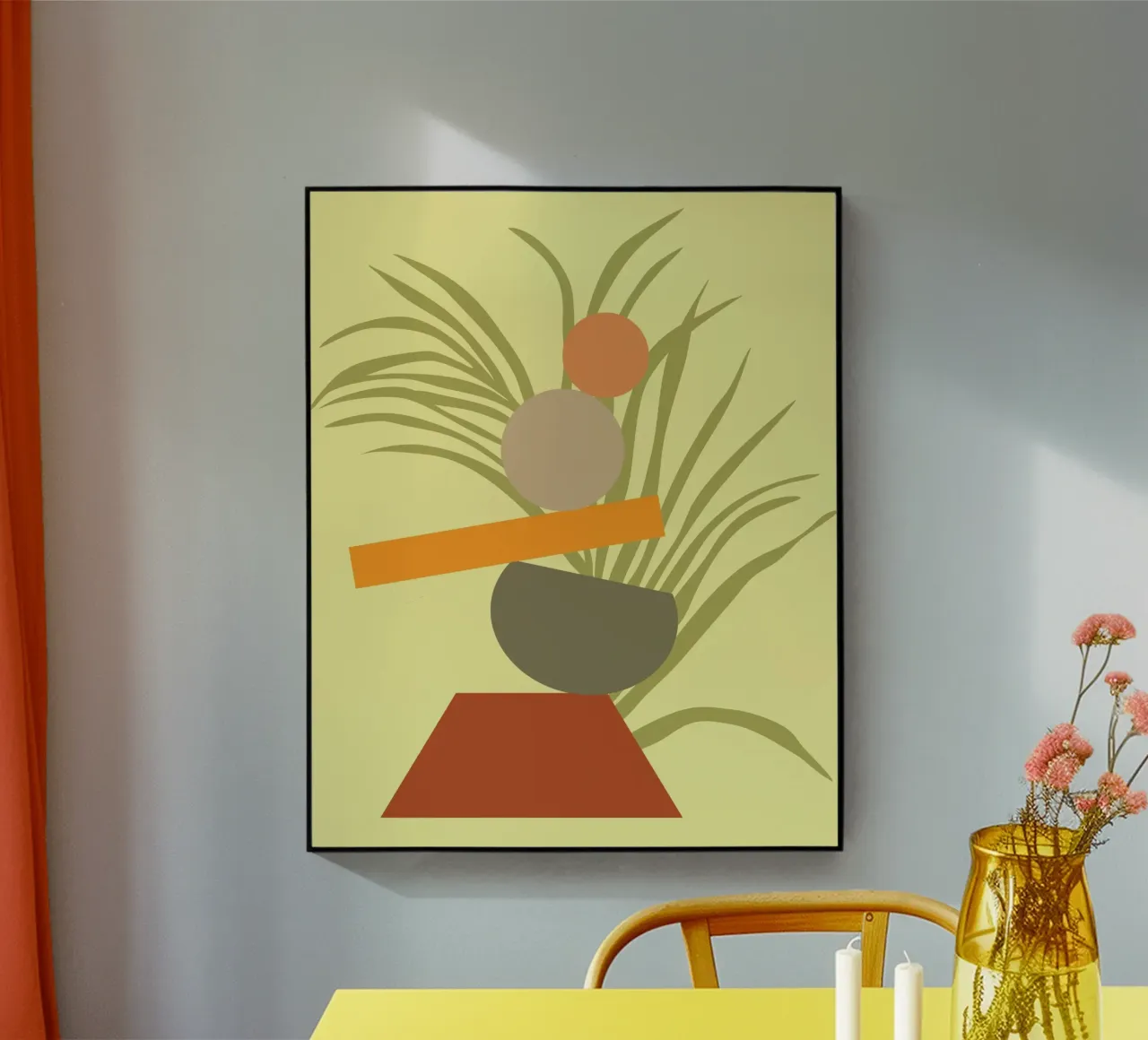 Abstract Botanical Delight acrylic glass by Kintsugi99