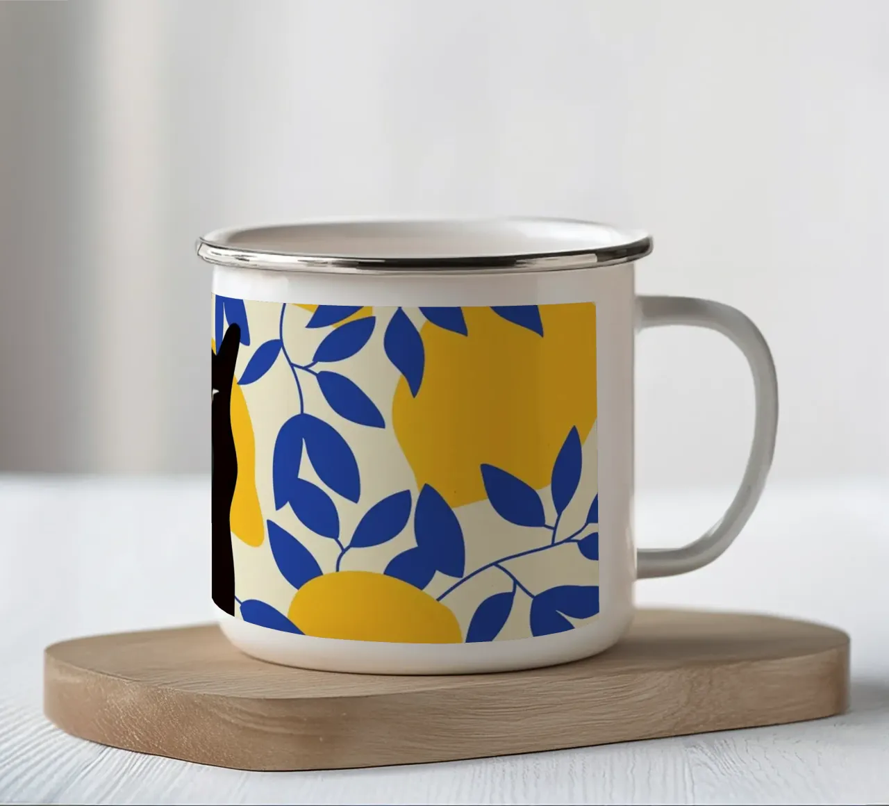 Patas y dibujos taza de esmalte de Kintsugi99