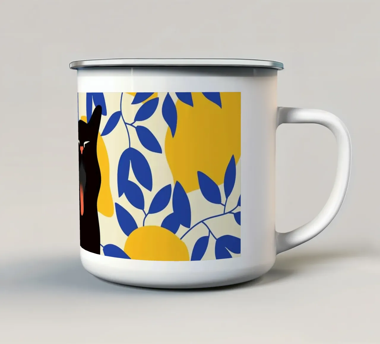 Patas y dibujos taza de esmalte de Kintsugi99