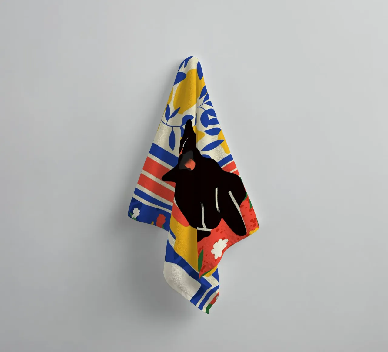 Paws and Patterns towel by Kintsugi99