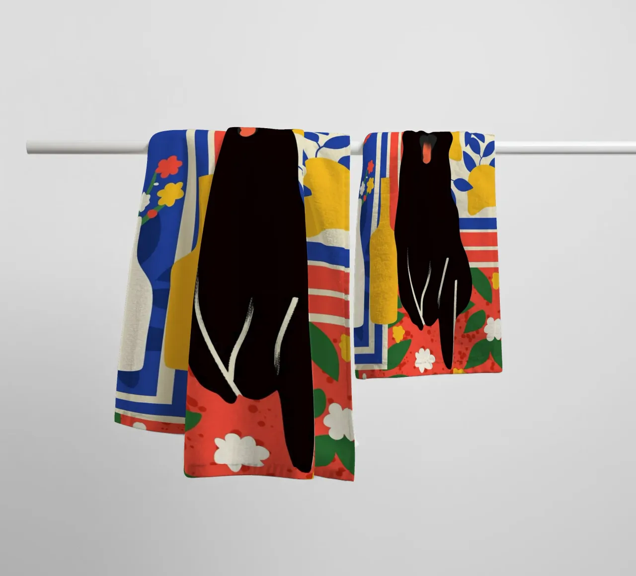 Paws and Patterns towel by Kintsugi99