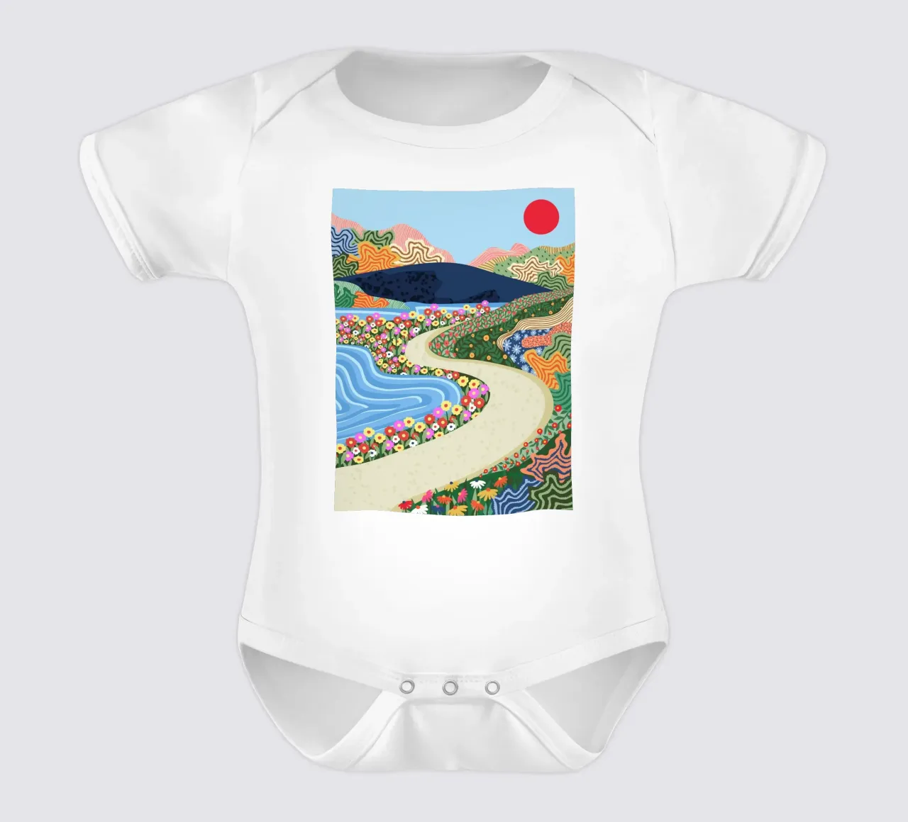 Orizzonte rasserenante body neonato maniche corte da Kintsugi99