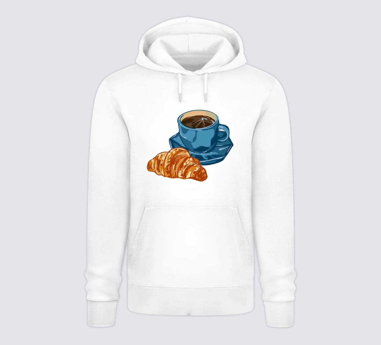 Caffè e croissant felpa con cappuccio da EDMPROJECT