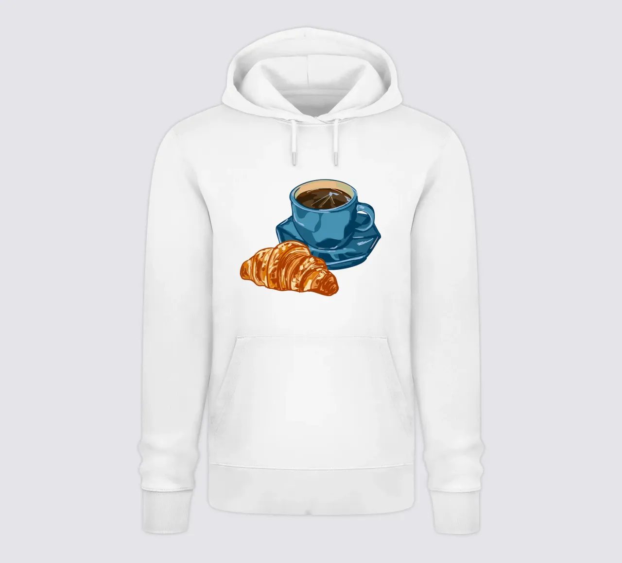 Caffè e croissant felpa con cappuccio da EDMPROJECT