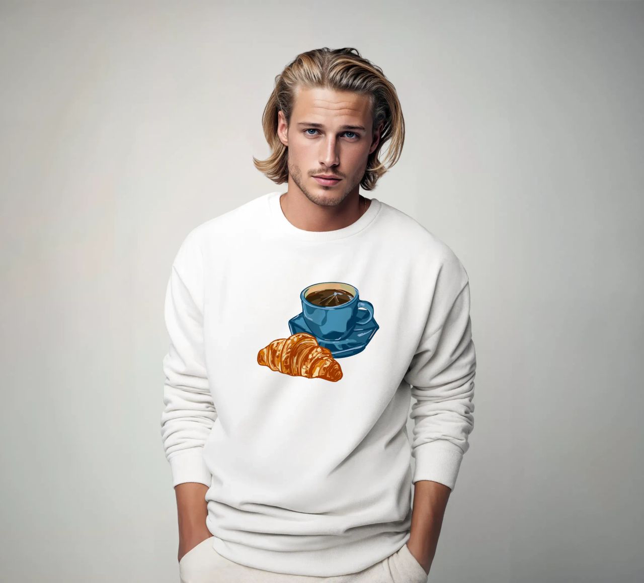 Caffè e croissant felpa da EDMPROJECT