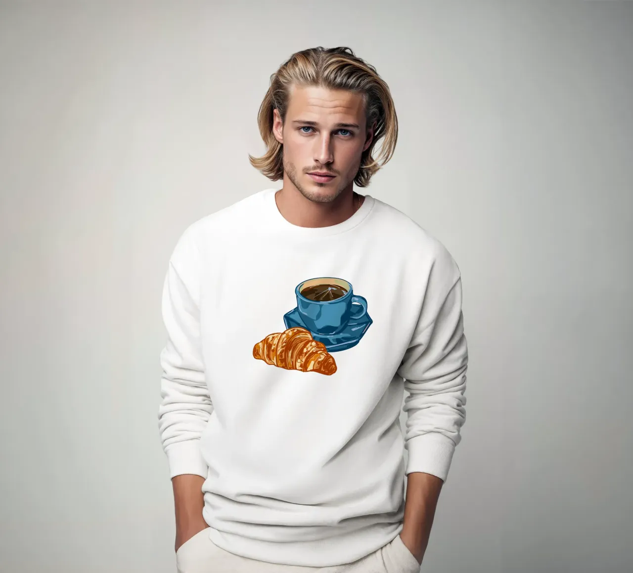 Coffee & Croissant Sweatshirt von EDMPROJECT